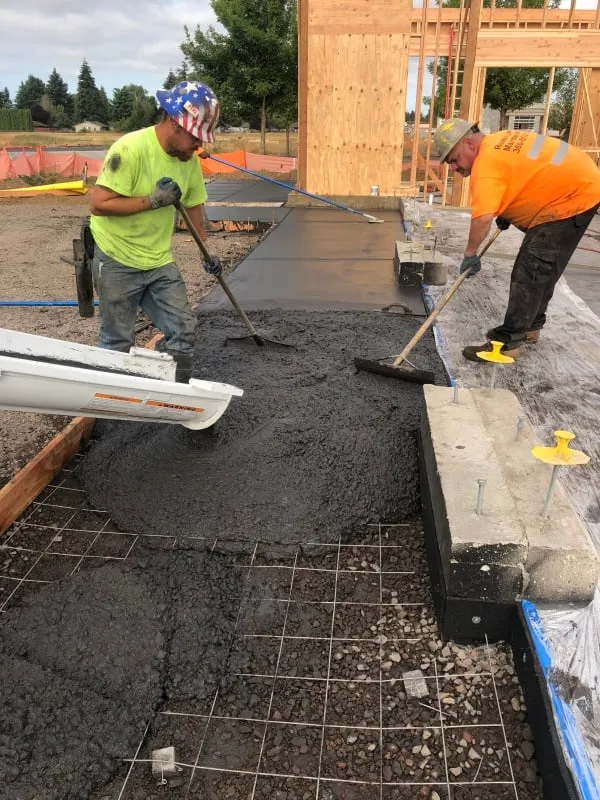 Completed concrete project